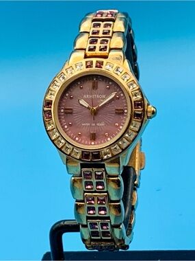 ARMITRON 75/3689RG Women’s Dress Bracelet Wristwatch Crystals Works New Battery